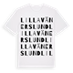 White t-shirt med Lilla Vänerslund ordlek t-shirt