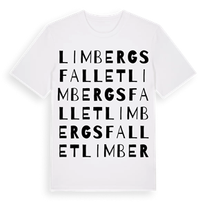 Limbergsfallet ordlek t-shirt – ekologisk bomull t-shirt från Pinshirt