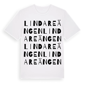 Lindareängen ordlek t-shirt – ekologisk bomull t-shirt från Pinshirt
