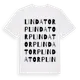 White t-shirt med Lindatorp ordlek t-shirt
