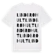 White t-shirt med Lindbrohult ordlek t-shirt