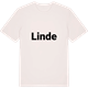 Vintage White t-shirt med Linde fetstil t-shirt