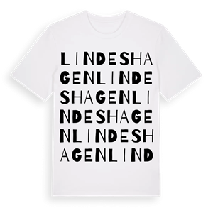 Lindeshagen ordlek t-shirt – ekologisk bomull t-shirt från Pinshirt