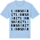 Blue Soul t-shirt med Lindsnåret ordlek t-shirt