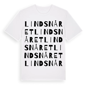 Lindsnåret ordlek t-shirt – ekologisk bomull t-shirt från Pinshirt