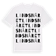 Lindsnåret ordlek t-shirt