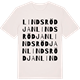 Vintage White t-shirt med Lindsrödjan ordlek t-shirt