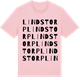 Pink Cotton t-shirt med Lindstorp ordlek t-shirt