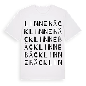 Linnebäck ordlek t-shirt – ekologisk bomull t-shirt från Pinshirt