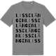 Mid Heather Gray t-shirt med Lisselängen ordlek t-shirt
