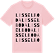 Pink Cotton t-shirt med Lisselboda ordlek t-shirt