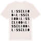 Vintage White t-shirt med Lisselboda ordlek t-shirt