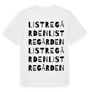 Listregården ordlek t-shirt – ekologisk bomull t-shirt från Pinshirt