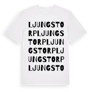 Ljungstorp ordlek t-shirt – ekologisk bomull t-shirt från Pinshirt