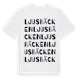 White t-shirt med Ljusbäcken ordlek t-shirt