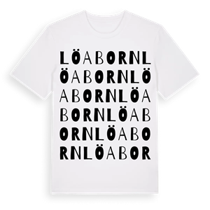 Löaborn ordlek t-shirt – ekologisk bomull t-shirt från Pinshirt