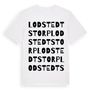 Lodstedtstorp ordlek t-shirt – ekologisk bomull t-shirt från Pinshirt