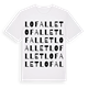 White t-shirt med Lofallet ordlek t-shirt