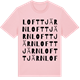 Pink Cotton t-shirt med Lofttjärn ordlek t-shirt