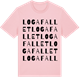 Pink Cotton t-shirt med Logafallet ordlek t-shirt