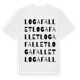 White t-shirt med Logafallet ordlek t-shirt