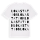 White t-shirt med Loka station ordlek t-shirt