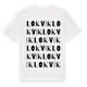 White t-shirt med Lokvik ordlek t-shirt