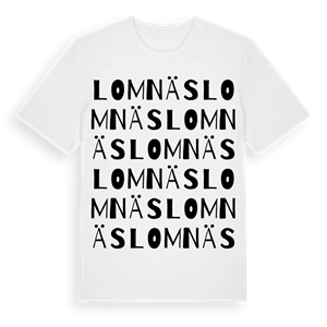 Lomnäs ordlek t-shirt – ekologisk bomull t-shirt från Pinshirt