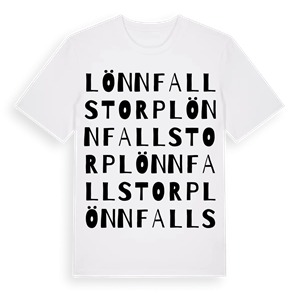 Lönnfallstorp ordlek t-shirt – ekologisk bomull t-shirt från Pinshirt
