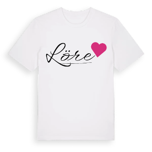 Löre hjärta t-shirt – ekologisk bomull t-shirt från Pinshirt