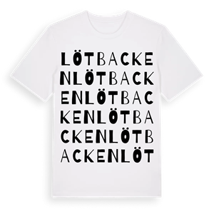 Lötbacken ordlek t-shirt – ekologisk bomull t-shirt från Pinshirt