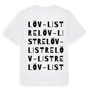 Löv-Listre ordlek t-shirt – ekologisk bomull t-shirt från Pinshirt