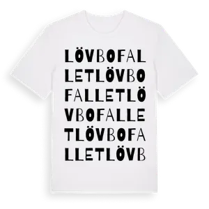 Lövbofallet ordlek t-shirt – ekologisk bomull t-shirt från Pinshirt