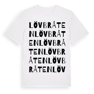 Lövbråten ordlek t-shirt – ekologisk bomull t-shirt från Pinshirt