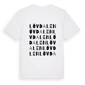 Lövdalen ordlek t-shirt – ekologisk bomull t-shirt från PinShirt