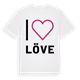 White t-shirt med Jag älskar Löve t-shirt stort tryck