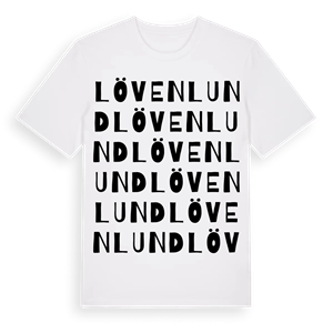Lövenlund ordlek t-shirt – ekologisk bomull t-shirt från Pinshirt