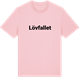Pink Cotton t-shirt med Lövfallet fetstil t-shirt