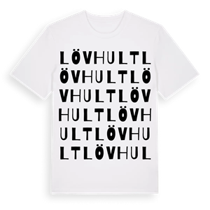 Lövhult ordlek t-shirt – ekologisk bomull t-shirt från Pinshirt