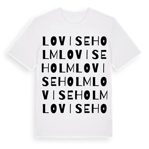 Loviseholm ordlek t-shirt – ekologisk bomull t-shirt från Pinshirt