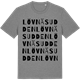 Mid Heather Gray t-shirt med Lövnäsudden ordlek t-shirt