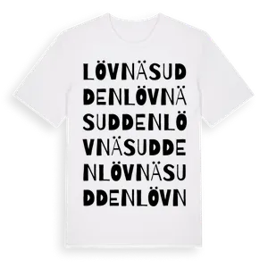 Lövnäsudden ordlek t-shirt – ekologisk bomull t-shirt från Pinshirt