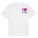 White t-shirt med Jag älskar Lövsäter t-shirt litet tryck