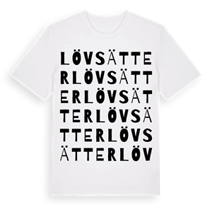 Lövsätter ordlek t-shirt – ekologisk bomull t-shirt från Pinshirt