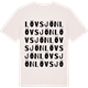Vintage White t-shirt med Lövsjön ordlek t-shirt
