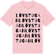 Pink Cotton t-shirt med Lövstugan ordlek t-shirt