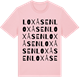 Pink Cotton t-shirt med Loxåsen ordlek t-shirt