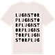 Vintage White t-shirt med Lugnstorp ordlek t-shirt