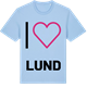 Blue Soul t-shirt med Jag älskar Lund t-shirt stort tryck