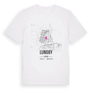 Lundby karta t-shirt – ekologisk bomull t-shirt från Pinshirt